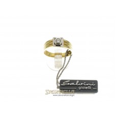 Salvini anello solitario oro giallo e bianco con diamante ct.0,14 ref. n55646